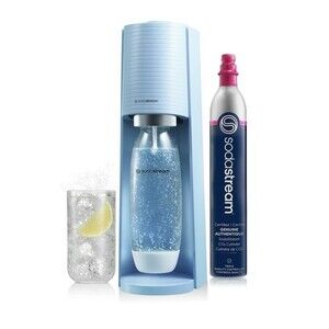 SodaStream Terra Sparkling Water Maker – Misty Blue – w/ CO₂ & Bottle - EUC